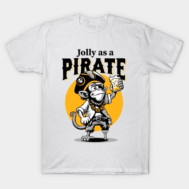 Jolly as a Pirate T-Shirt by Pzazz Graphics